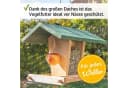 Zooprinz Vogelhaus Bird Kitchen mit Sitzstangen, Schutzdach, Seil für Wildvögel, Plexiglasscheiben, wetterfestes Vollholz Bild 3