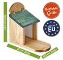 Zooprinz Eichhörnchenkobel Futterhaus mit Plexiglas Premium Vollholz Bild 1