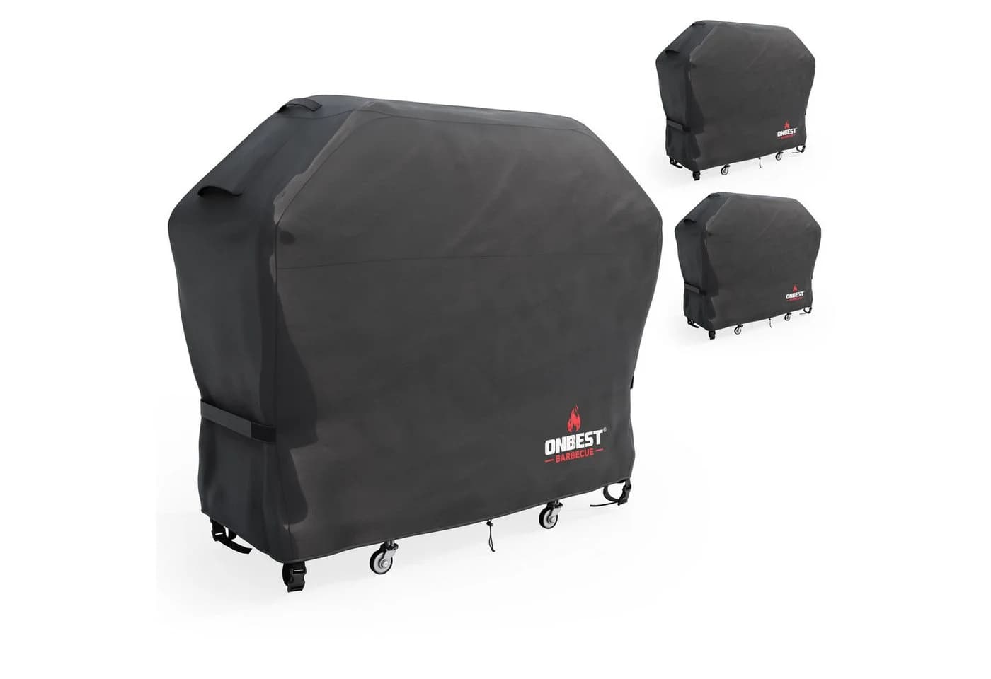 Onbest Grill-Schutzhülle Schwarz 600D Oxford Wetterfest - Bild 2