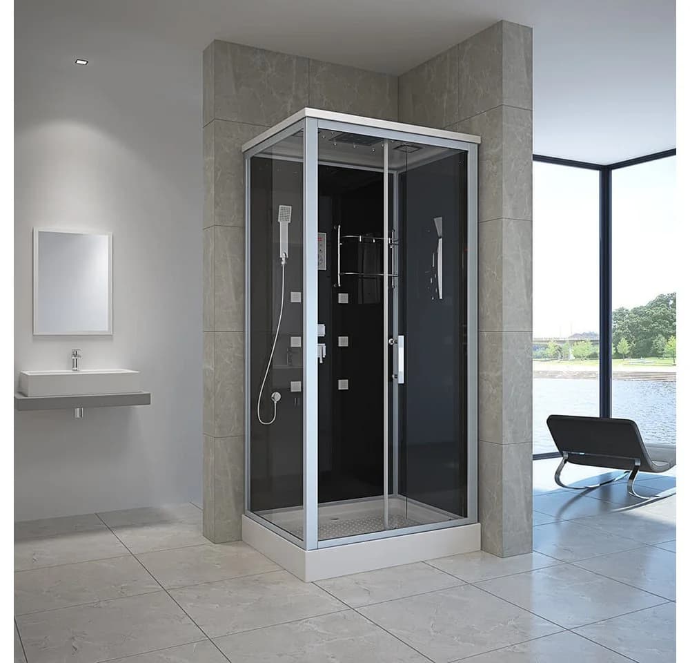HOME DELUXE Eckdusche WAVE L mit Touchscreen und Soft-Close - Bild 4