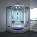 HOME DELUXE Dampfdusche EXCLUSIVE Weiß mit Whirlpool und Dampfsauna Bild 1
