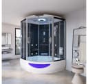 HOME DELUXE Dampfdusche EXCLUSIVE Weiß mit Whirlpool und Dampfsauna Bild 4