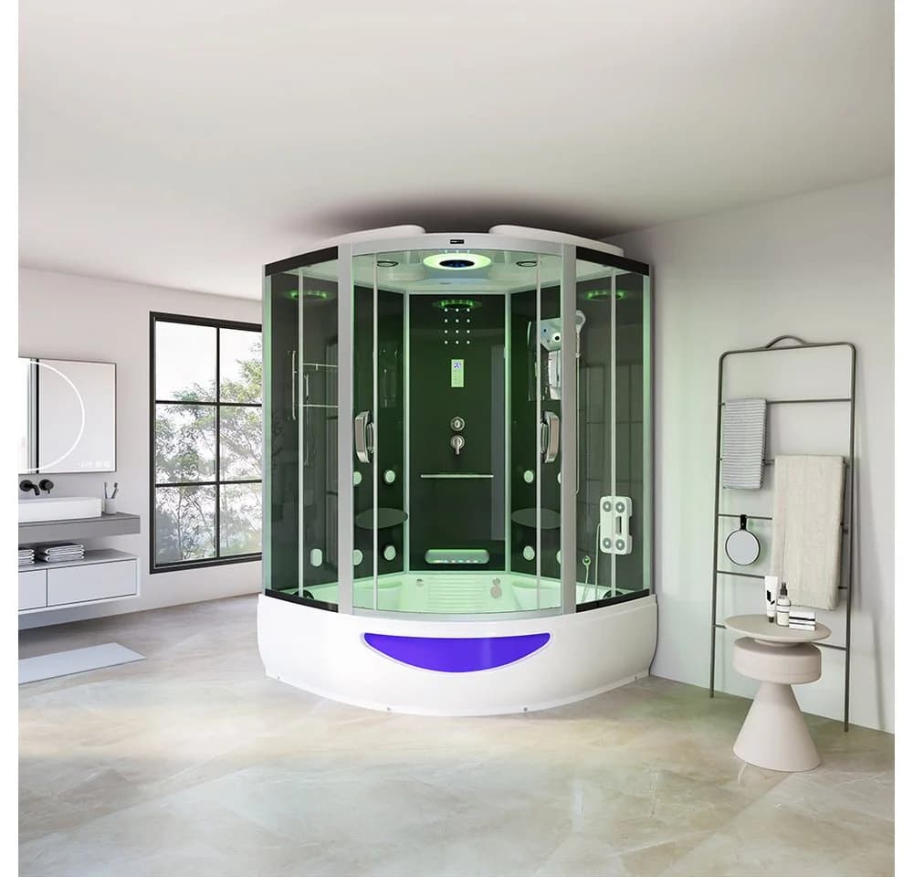 HOME DELUXE Dampfdusche EXCLUSIVE Weiß mit Whirlpool und Dampfsauna - Bild 5