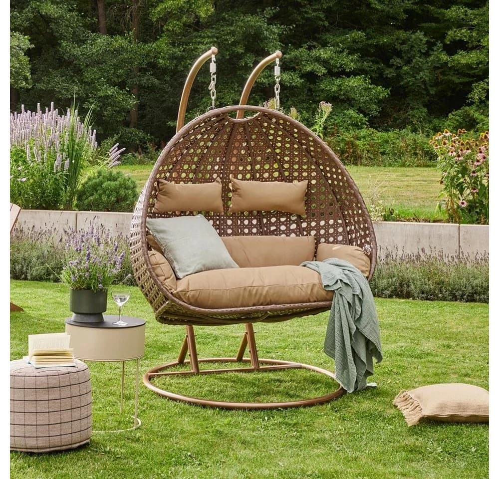 Home Deluxe Polyrattan Hängesessel Twin Bunt - Bild 2
