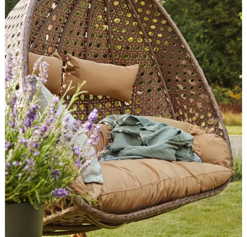 Home Deluxe Polyrattan Hängesessel Twin Bunt - Bild 4