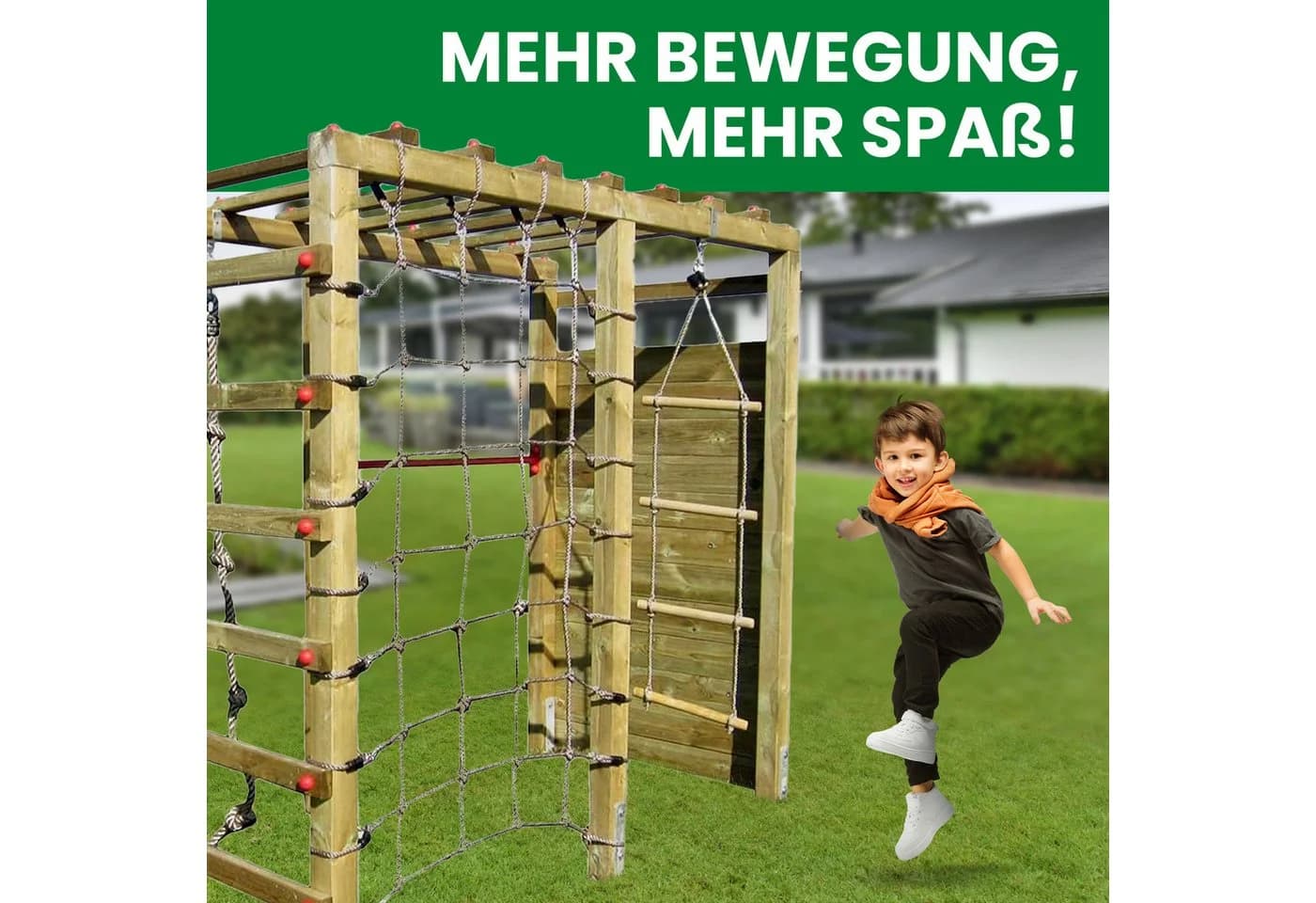 Gartenpirat Klettergerüst Black Jack mit Kletterwand, Kletternetz, Strickleiter - Bild 5