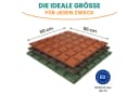 Gartenpirat Gummimatte Fallschutzmatte Rot 50x50 cm Bild 1