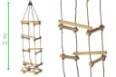 Gartenpirat Strickleiter mit 5 Ebenen 2 m mit Holzsprossen Bild 1