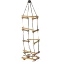 Gartenpirat Strickleiter mit 5 Ebenen 2 m mit Holzsprossen Bild 2