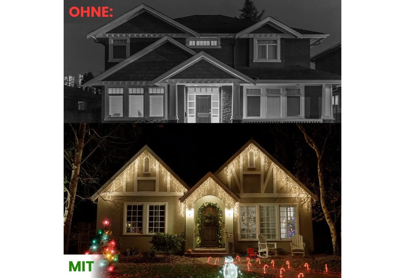 Gartenpirat LED-Eisregen Lichterkette mit Timer IP44 - Bild 4