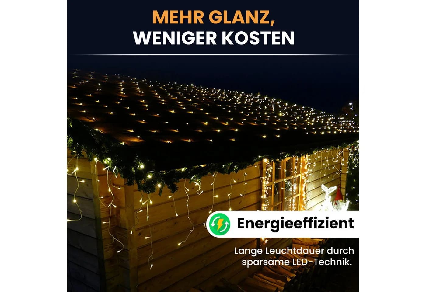 Gartenpirat Lichternetz warmweiß mit Timer und Batteriebetrieb - Bild 5