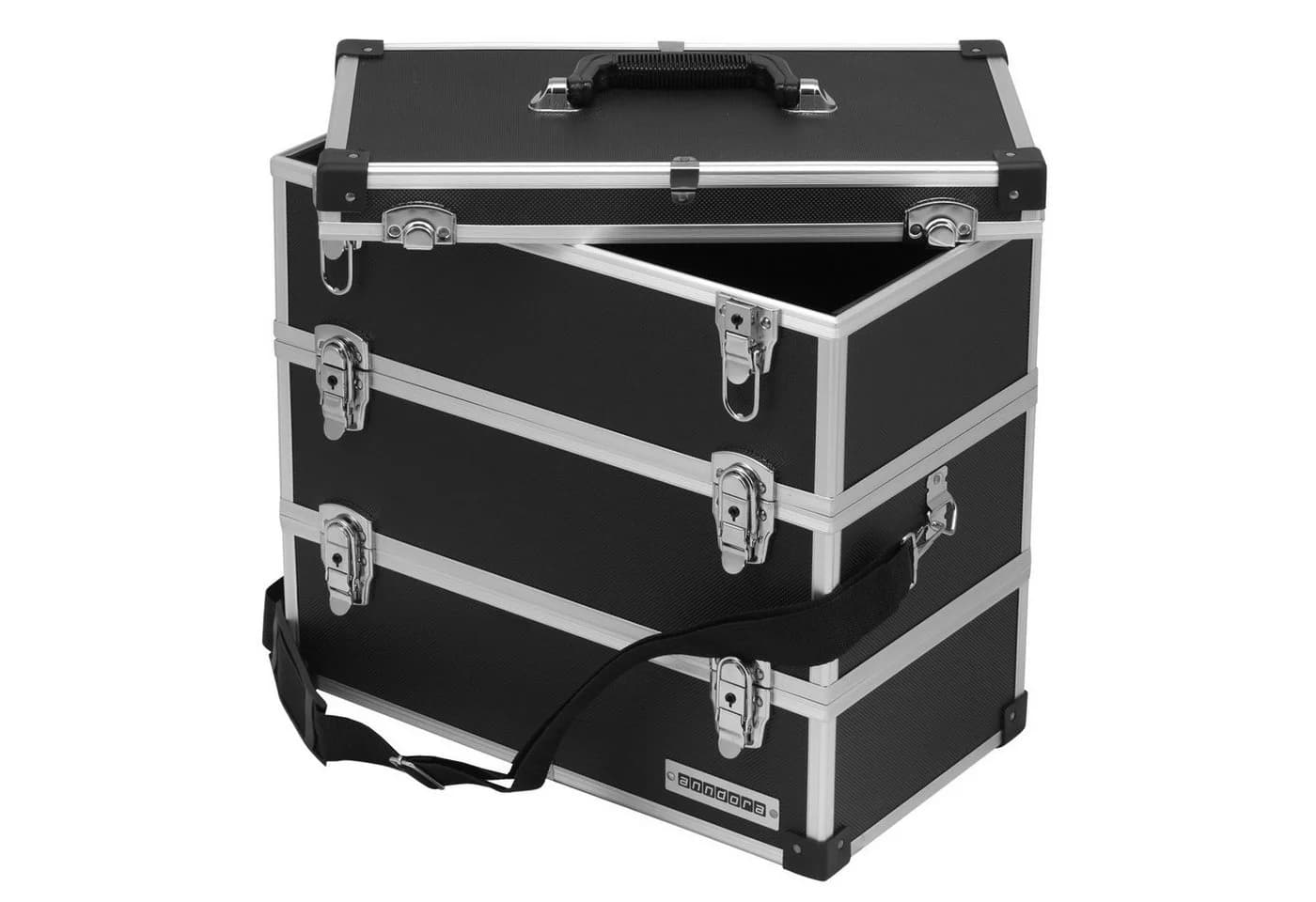 anndora Werkzeugkoffer Aluminium, 4 Standfüße, Schwarz - Bild 2