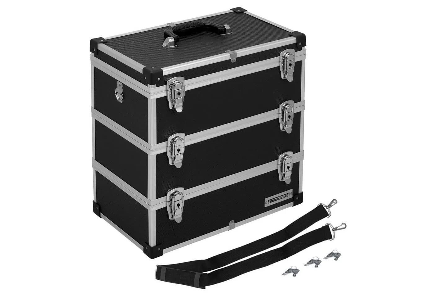anndora Werkzeugkoffer Aluminium, 4 Standfüße, Schwarz - Bild 4