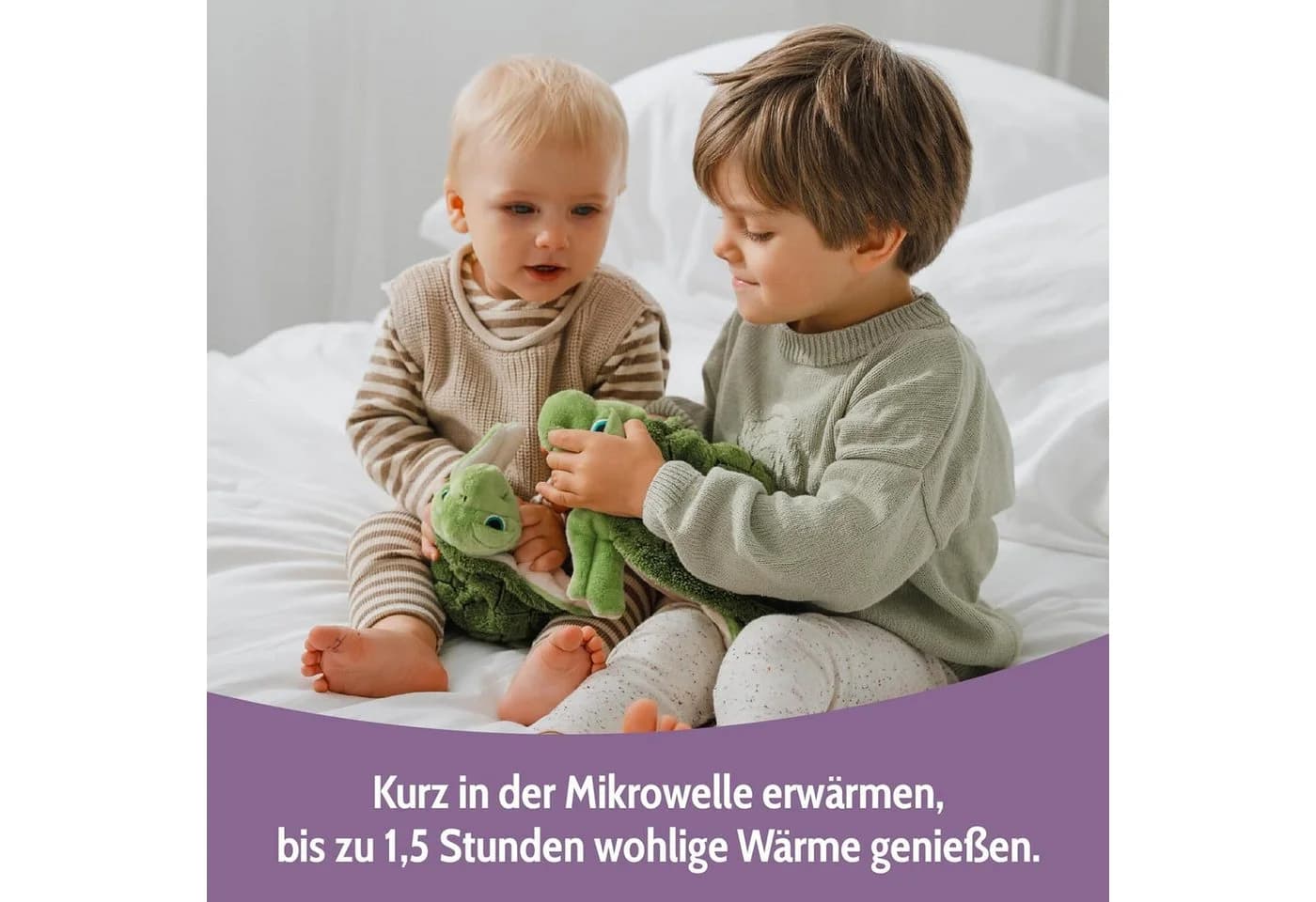 Habibi Plush Wärmekissen Premium MIDI Deluxe Wasserschildkröte Grün