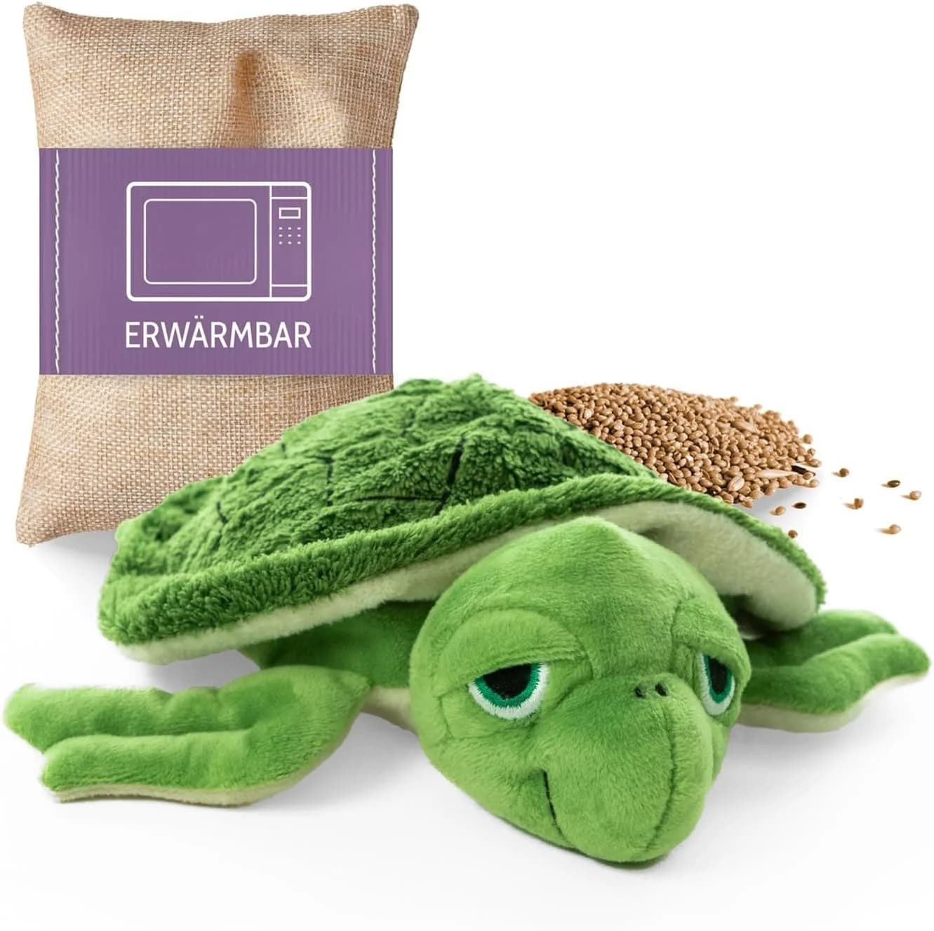 Habibi Plush Wärmekissen Premium MIDI Deluxe Wasserschildkröte Grün - Bild 2