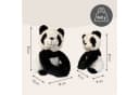 Habibi Plush Wärmekissen Panda Mama + Kind Schwarz/Weiß Bild 1