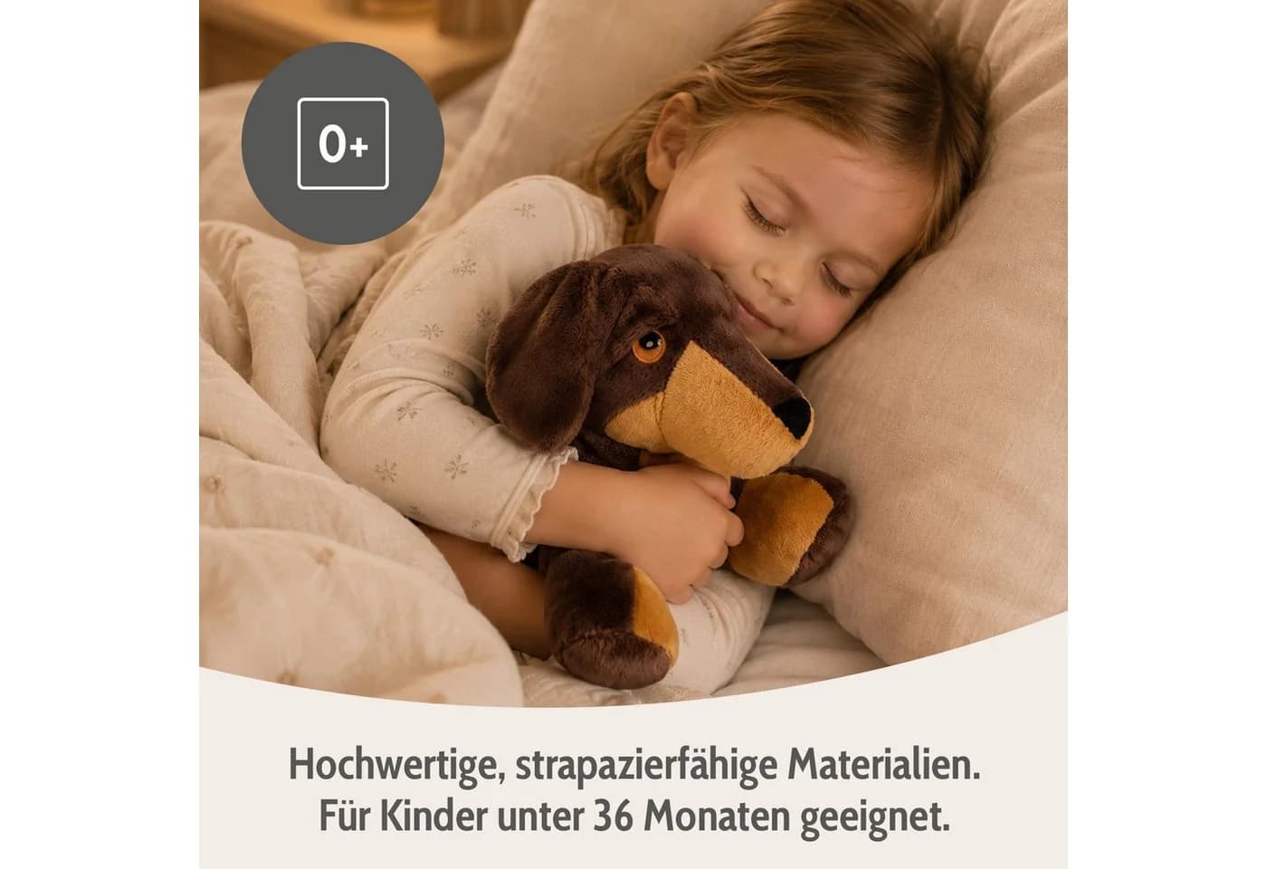 Habibi Plush Wärmekissen Stofftier Dackel Braun - Bild 4