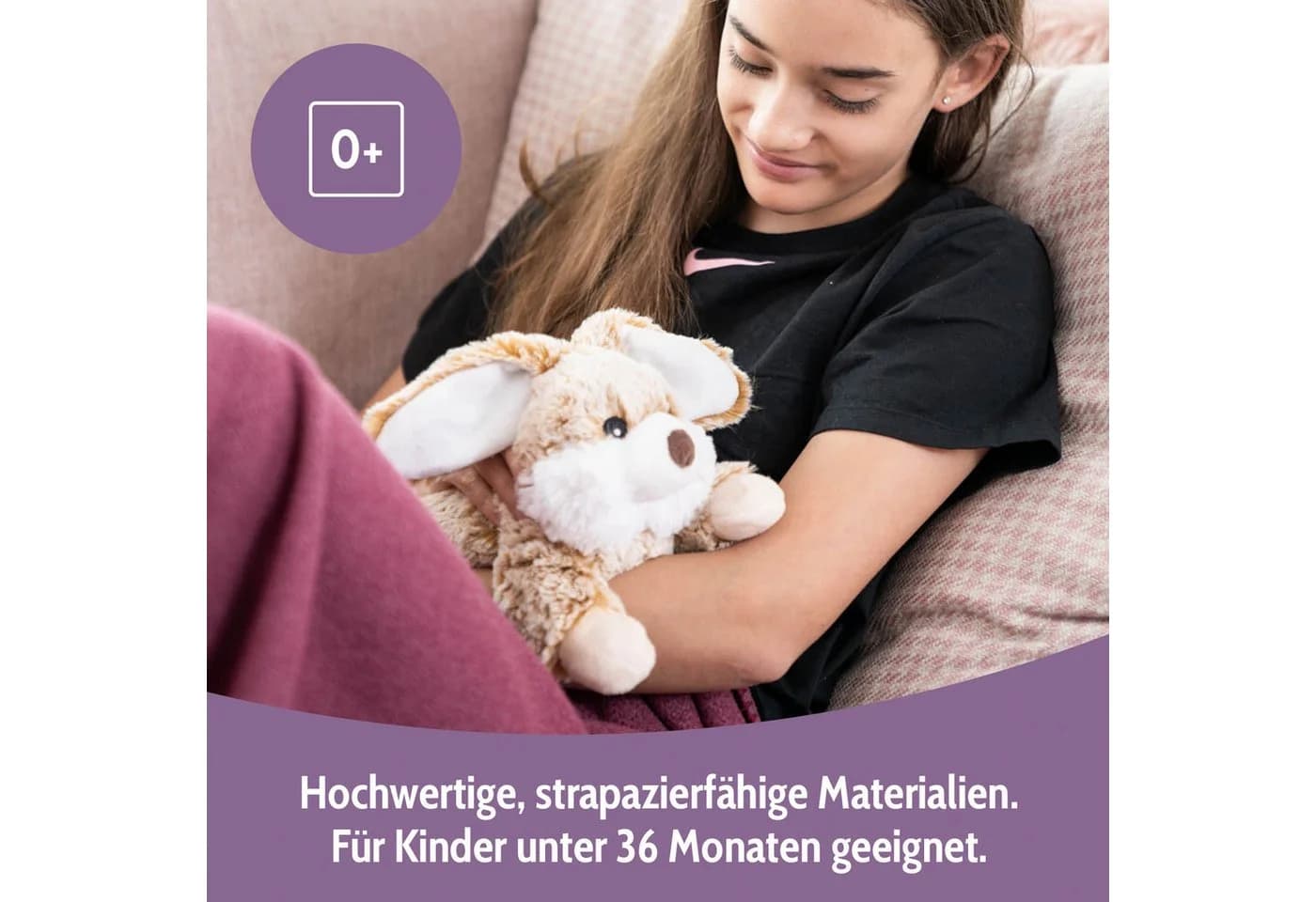 Habibi Plush Wärmekissen Schneehase Beige Polyester - Bild 3