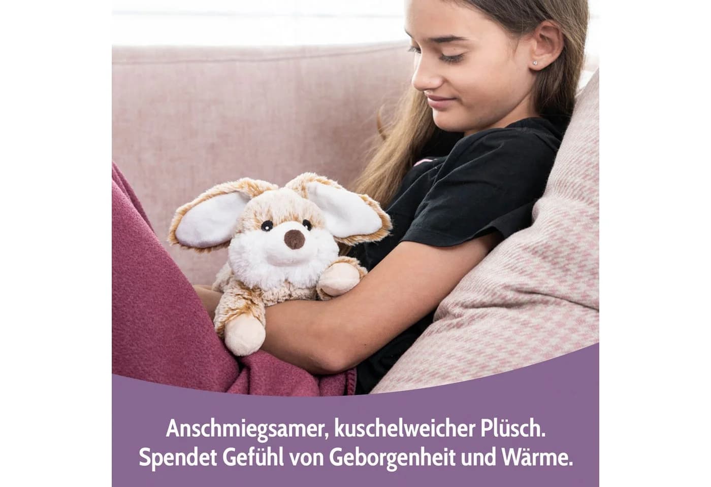 Habibi Plush Wärmekissen Schneehase Beige Polyester - Bild 4