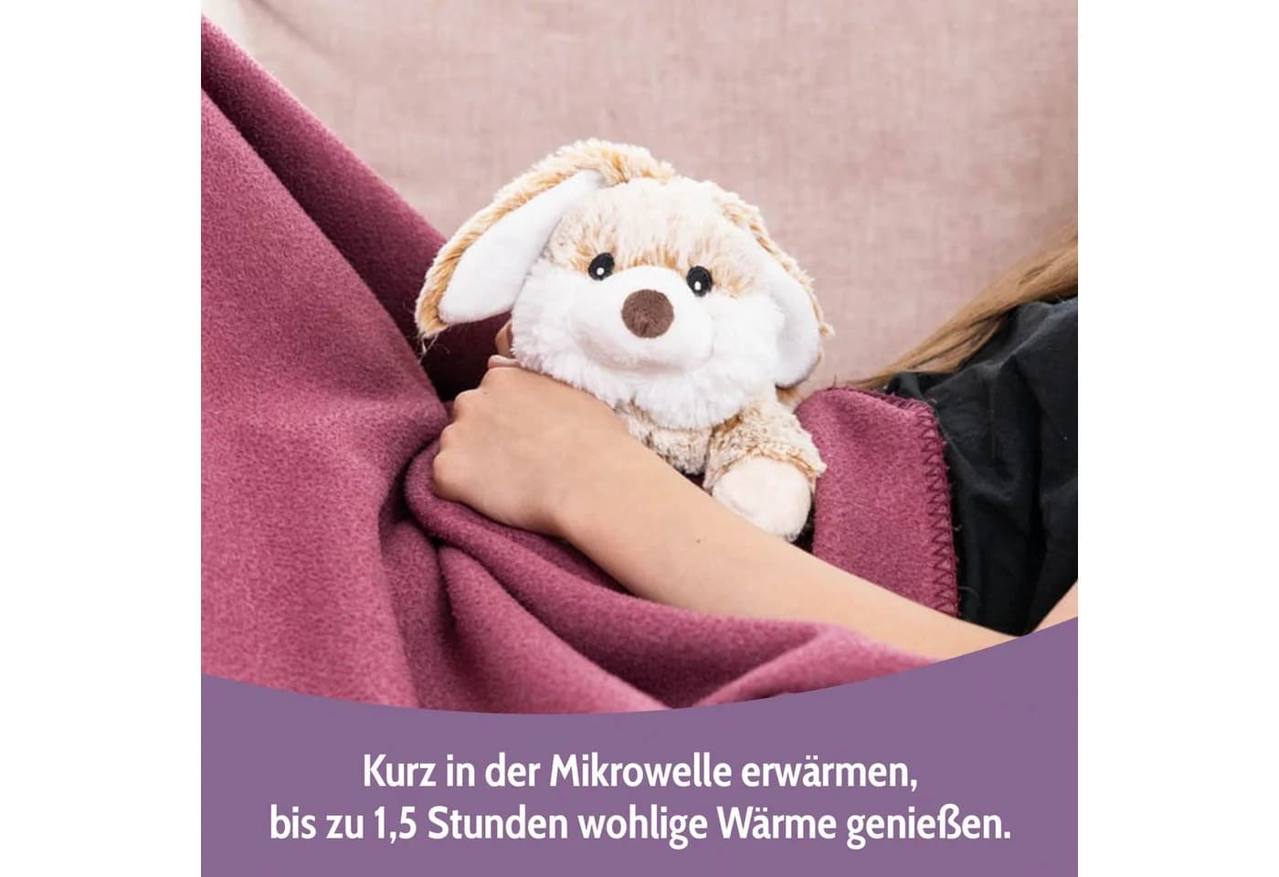 Habibi Plush Wärmekissen Schneehase Beige Polyester - Bild 5