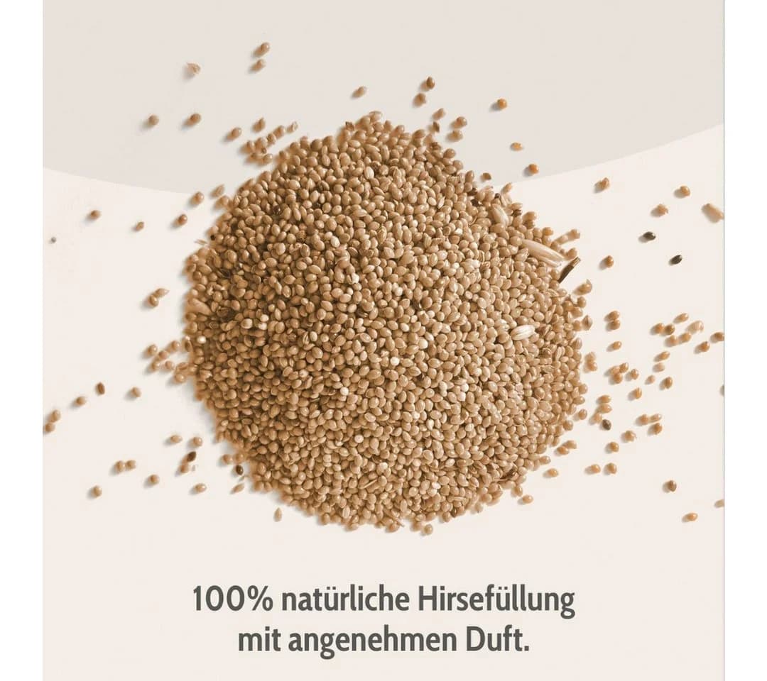 Habibi Plush Wärmekissen Bär sitzend creme Plüsch Hirsekorn - Bild 3