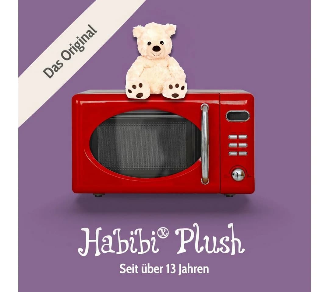 Habibi Plush Wärmekissen Bär sitzend creme Plüsch Hirsekorn - Bild 4