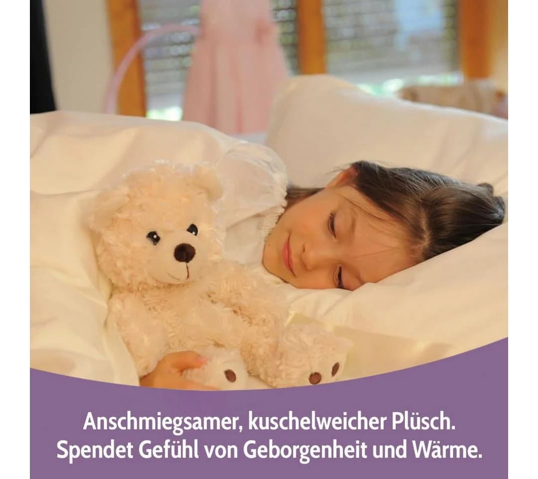 Habibi Plush Wärmekissen Bär sitzend creme Plüsch Hirsekorn - Bild 5