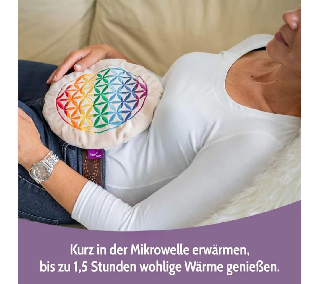 Habibi Plush Wärmekissen Körnerkissen Blume des Lebens bunt - Bild 3