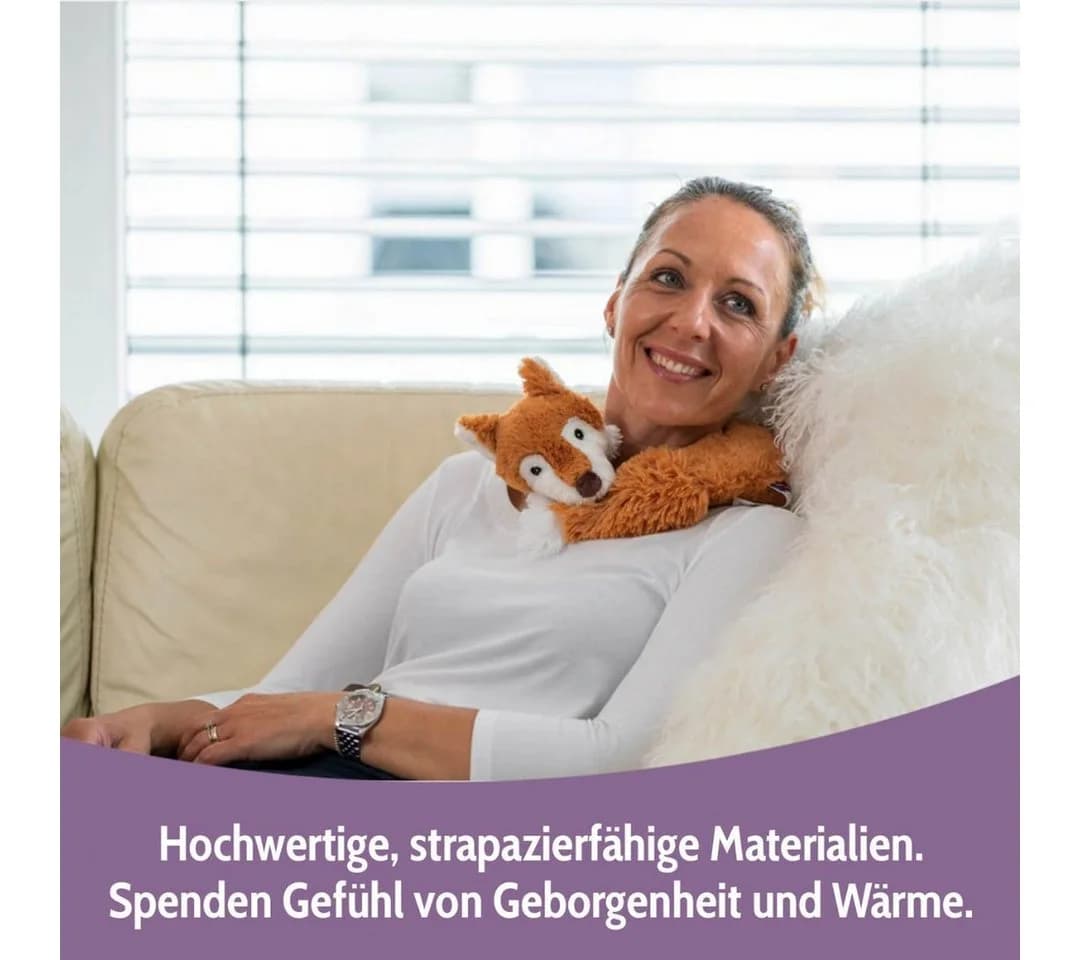 Habibi Plush Wärmekissen Nackenhörnchen Fuchs Orange Plüsch - Bild 5