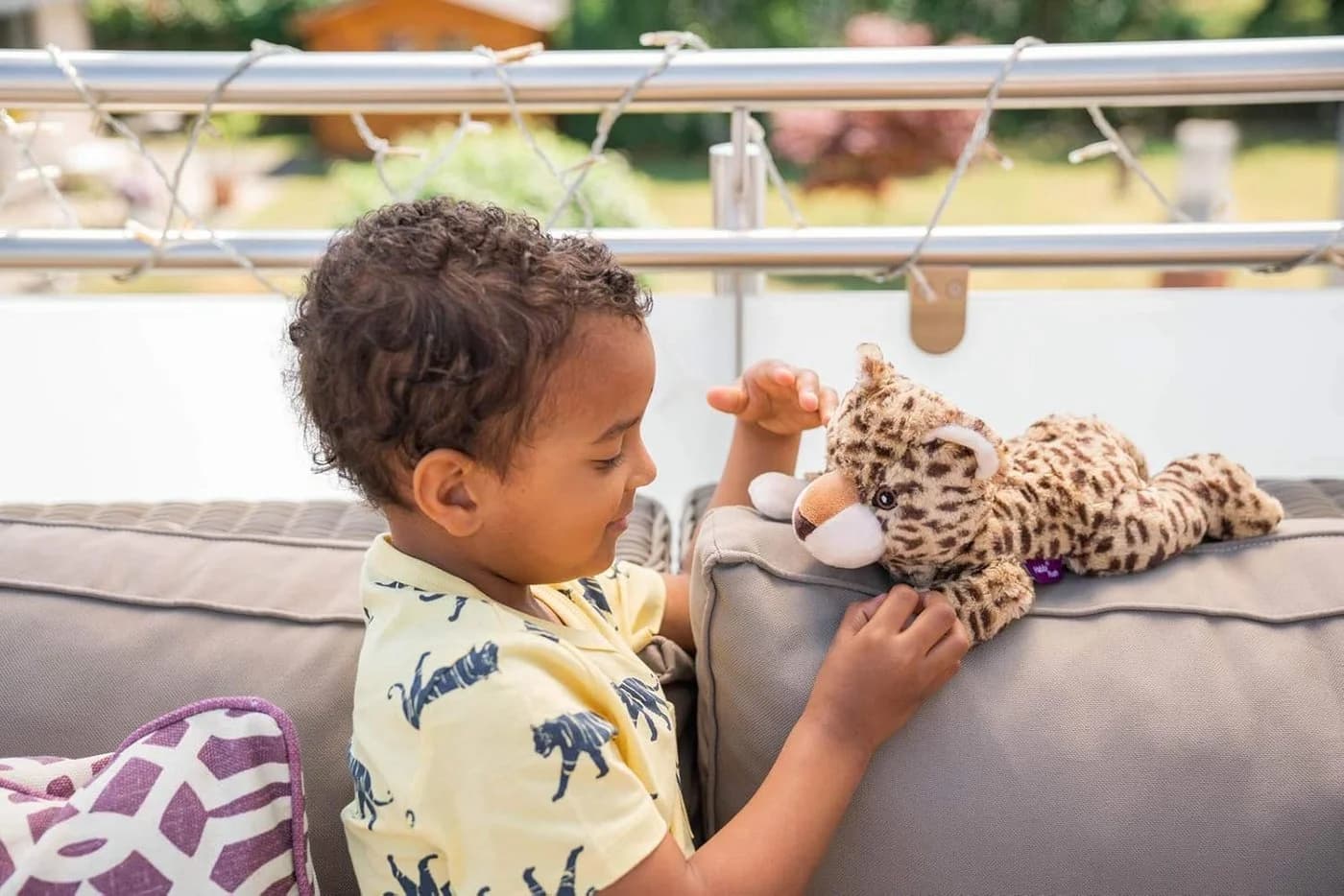 Habibi Plush Wärmekissen-Stofftier Baby Leopard Braun