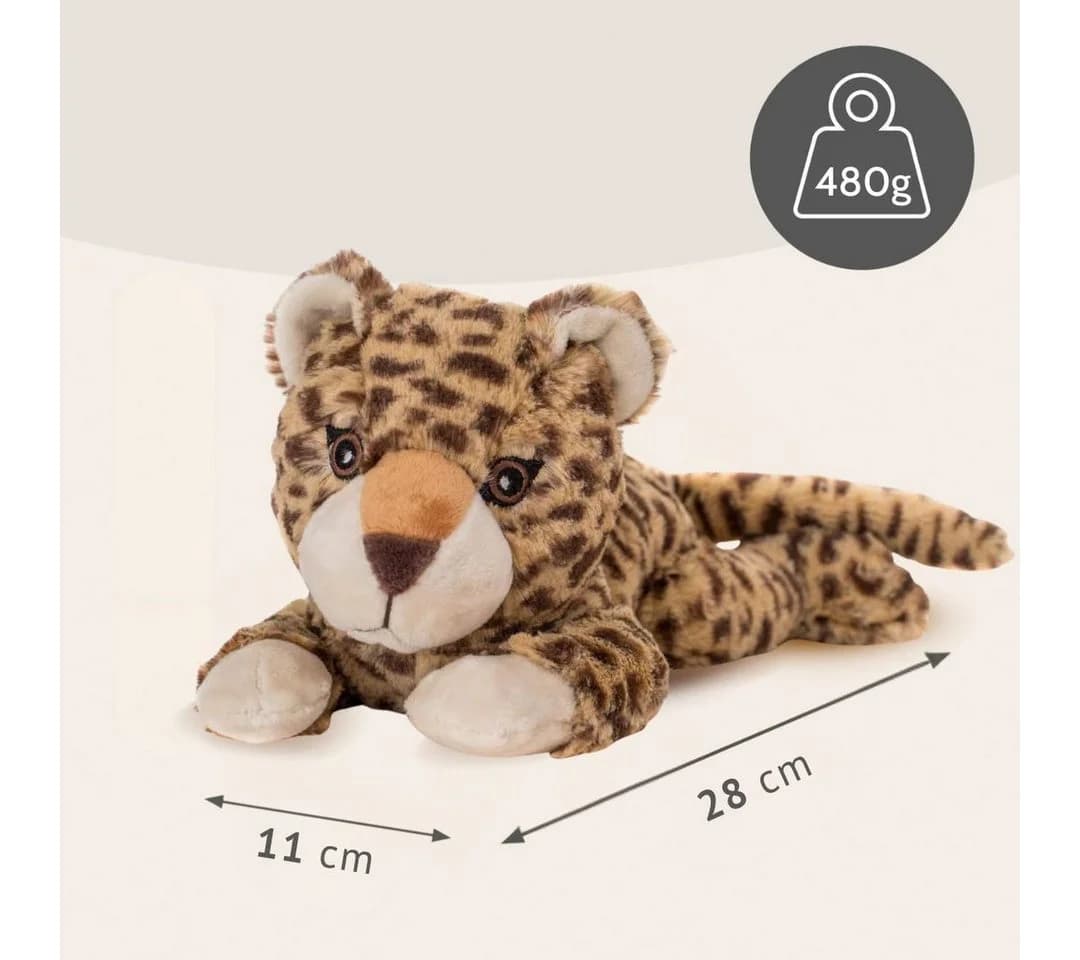 Habibi Plush Wärmekissen-Stofftier Baby Leopard Braun - Bild 4