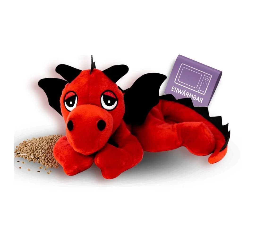 Habibi Plush Wärmekissen Glücksdrache rot - Bild 2