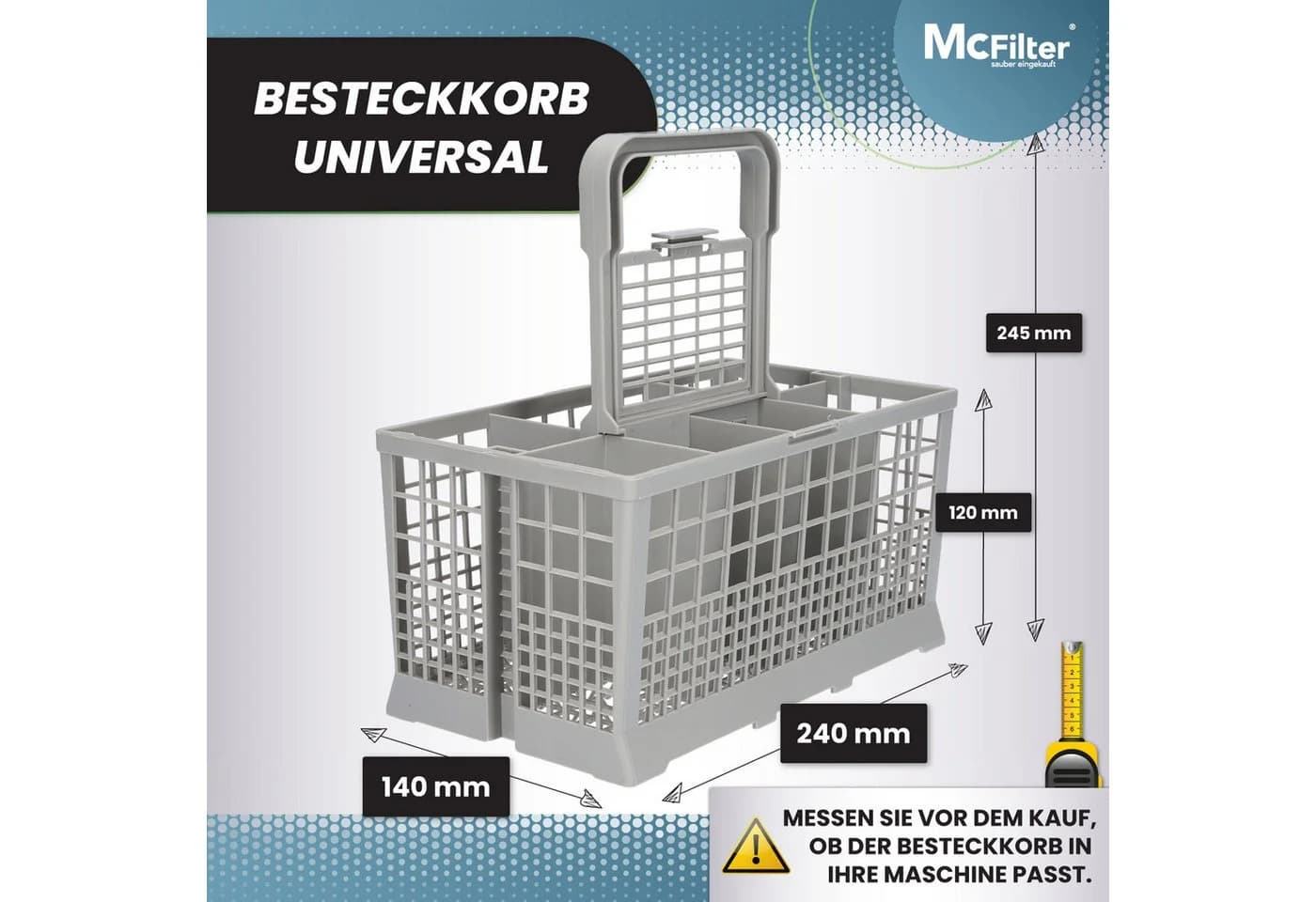 McFilter Universal Besteckkorb für Geschirrspüler 2-tlg. bruchsicher