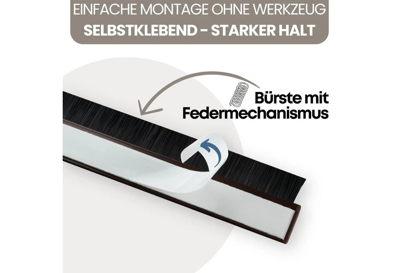 bonsport Türbodendichtung mit Bürste Aluminium Braun - Bild 4