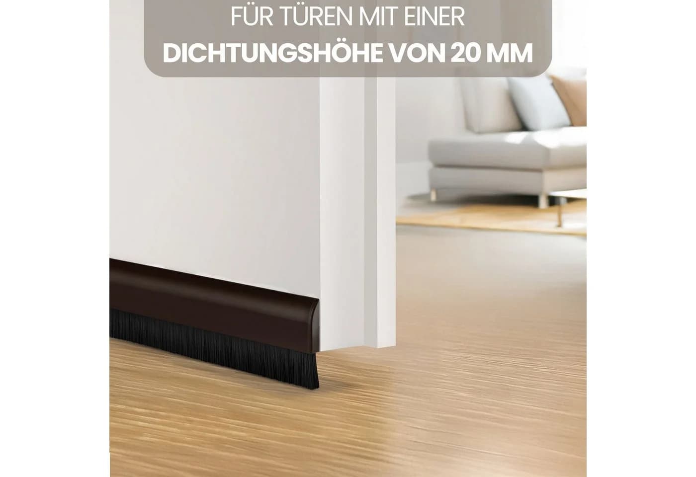 bonsport Türbodendichtung mit Bürste Aluminium Braun - Bild 5