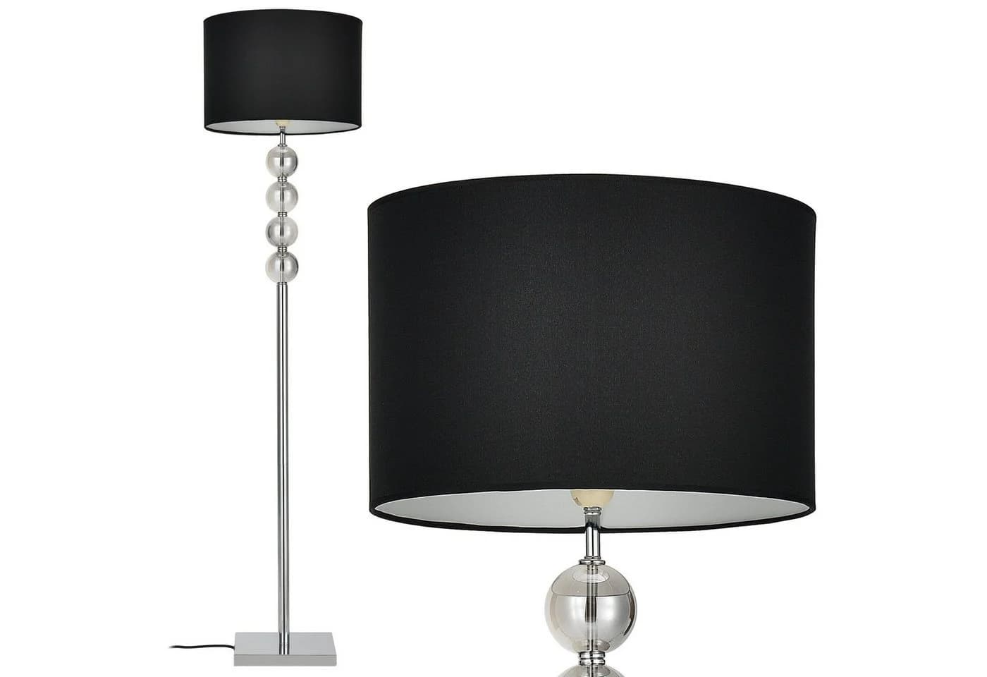 lux.pro Stehlampe Spheridern Schwarz 158cm