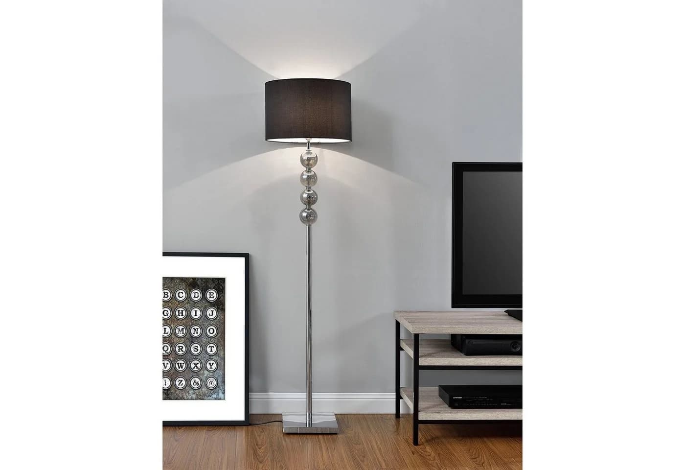 lux.pro Stehlampe Spheridern Schwarz 158cm - Bild 3