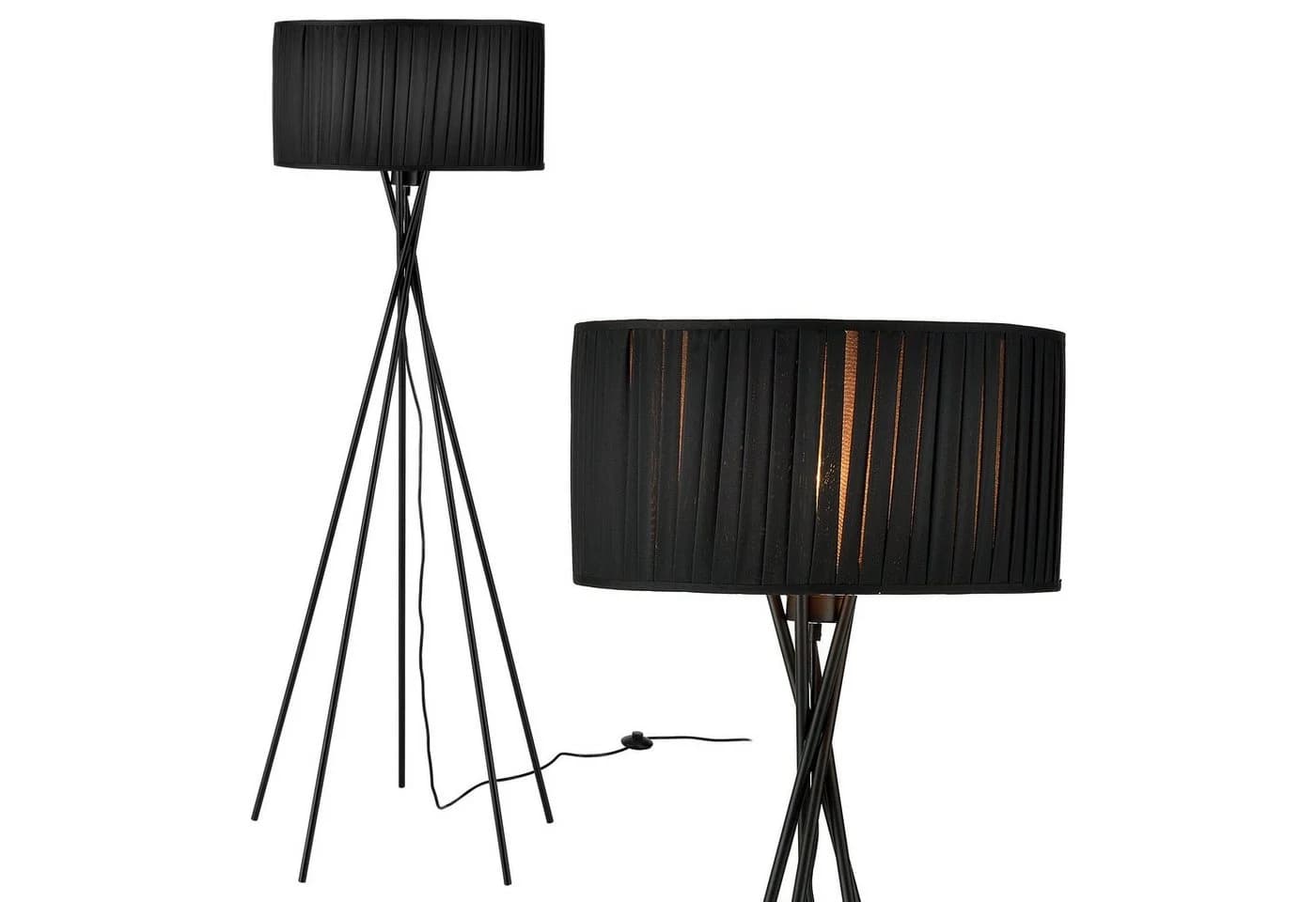 lux.pro Stehlampe »Black Mikado« Schwarz Modern - Bild 2