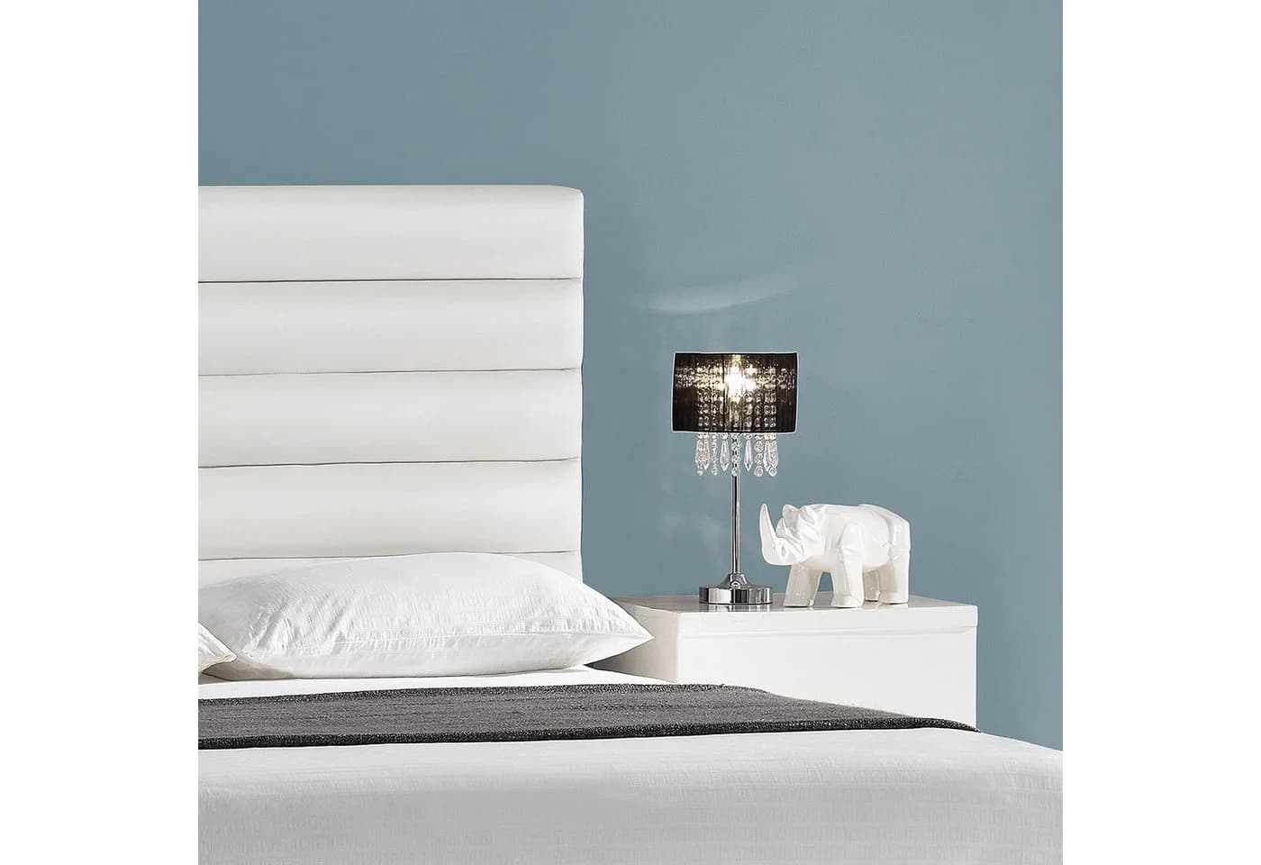 lux.pro Tischleuchte Bellevue Schwarz mit Kristallen - 1x E14 - Bild 3