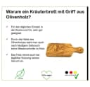 Olivenholz-erleben Kräuterschneidebrett mit Griff aus massivem Olivenholz Bild 5