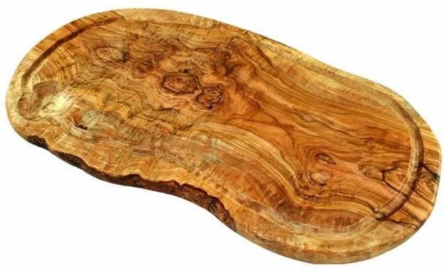 Tranchierbrett Olivenholz mit Saftrille - Massivholz - Bild 2