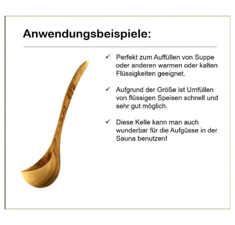 Olivenholz-erleben Schöpfkelle aus echtem Olivenholz - Bild 5