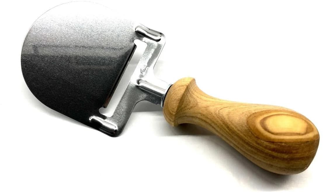 Käsehobel Edelstahl mit Olivenholzgriff