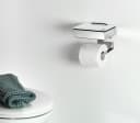 Schönbeck Design Toilettenpapierhalter mit Feuchttücherbox Weiß Modern Bild 1