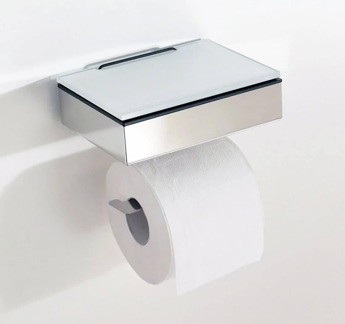 Schönbeck Design Toilettenpapierhalter mit Feuchttücherbox Weiß Modern - Bild 3