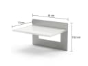 Schönbeck Design Badablage zum Kleben Edelstahl Glas Bild 1
