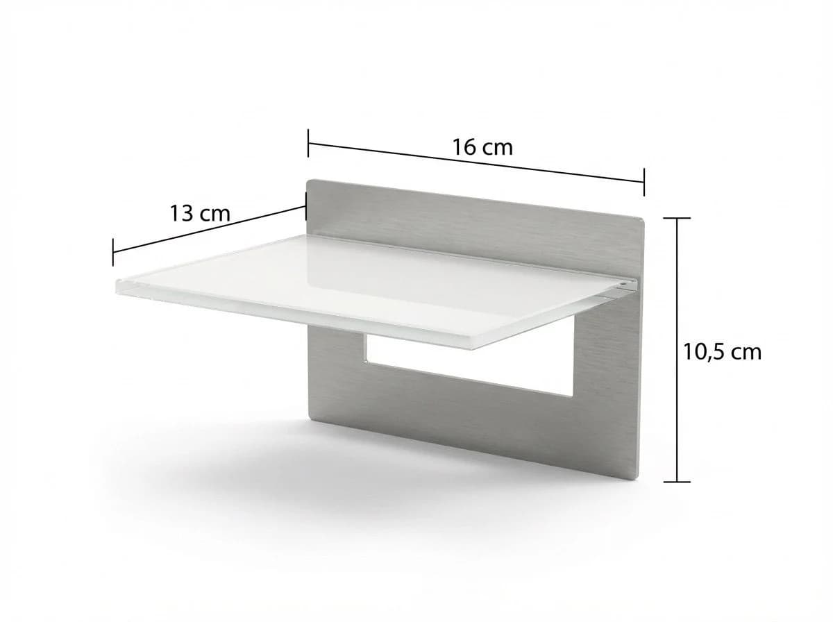 Schönbeck Design Badablage zum Kleben Edelstahl Glas
