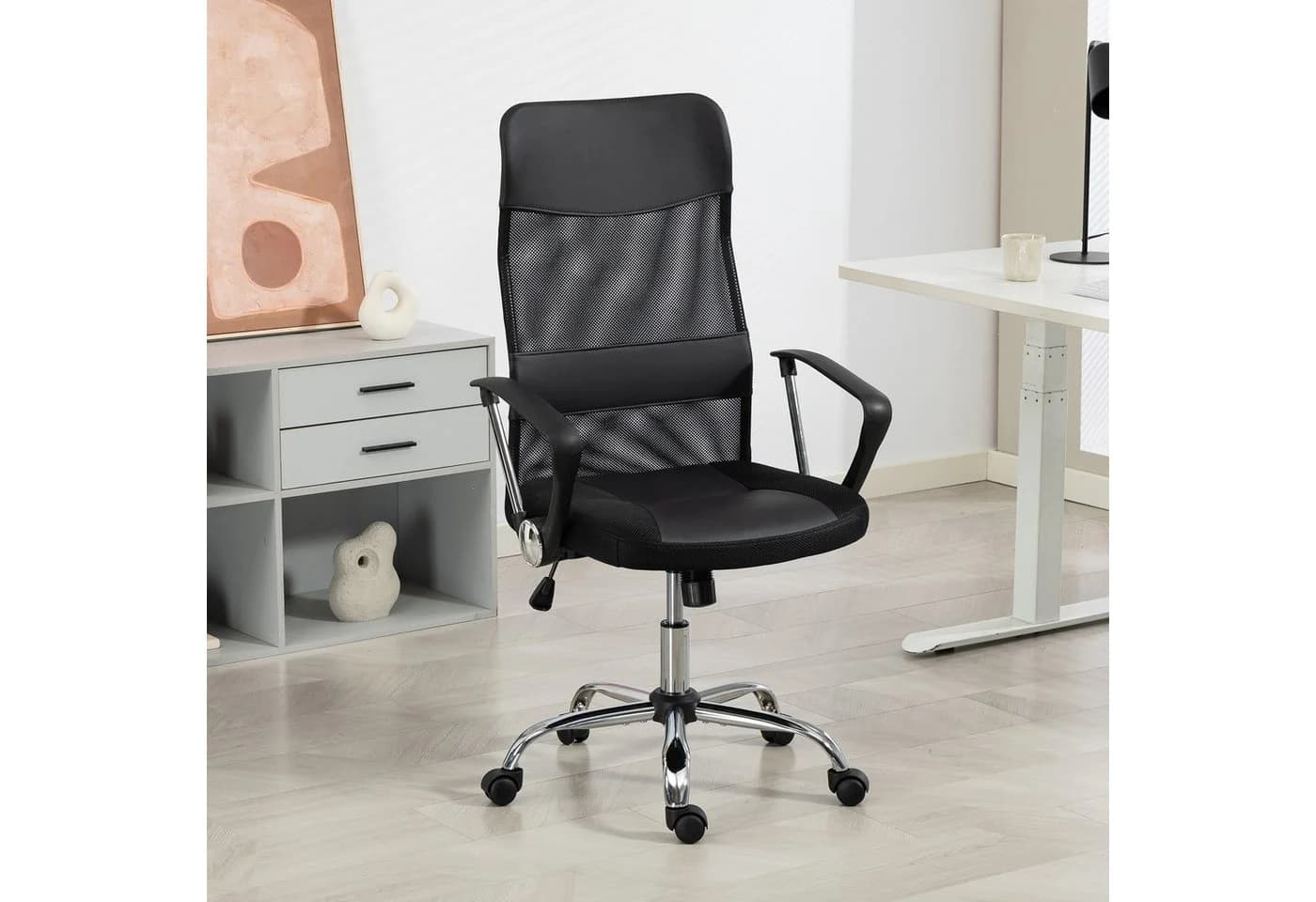 Bürostuhl DUO COLLECTION Regensburg Schwarz Kunstleder mit Wippfunktion - Bild 3