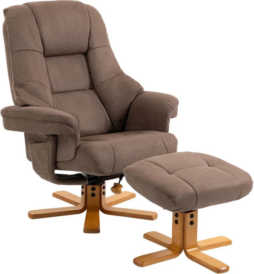 TV-Sessel DUO COLLECTION Bordeaux Braun mit Relaxfunktion 360 Grad drehbar - Bild 4