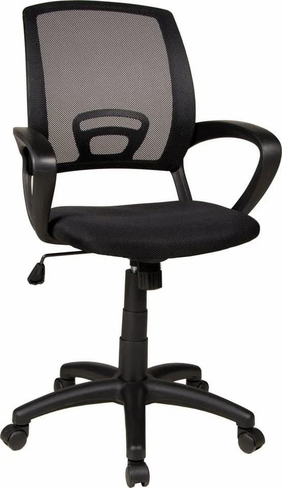 DUO COLLECTION Bürostuhl Tom Schwarz mit Netzstoffbezug